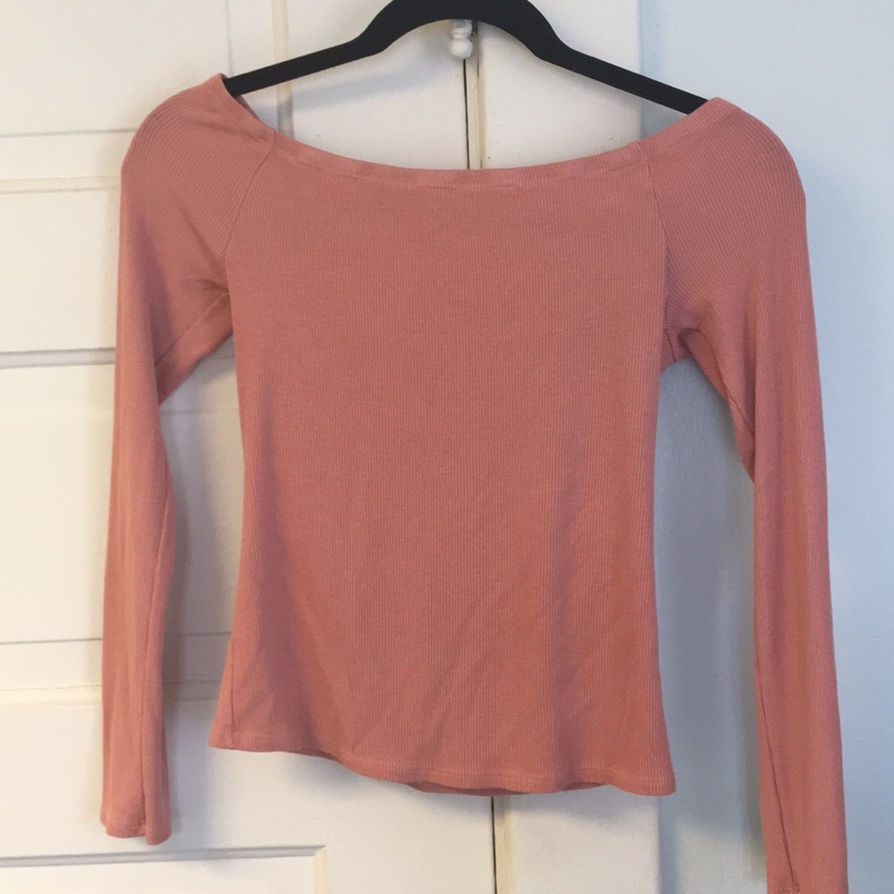 Off the shoulder long sleeve top